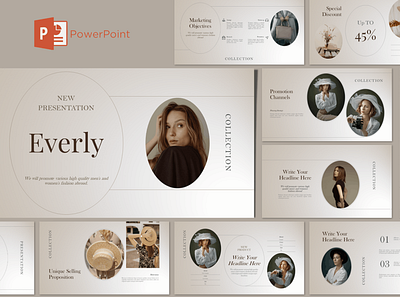 Everly Multipurpose Template clean colorful company corporate design google slides keynote modern multipurpose multipurpose template photography pitch deck portfolio powerpoint studio template unique web design web development website