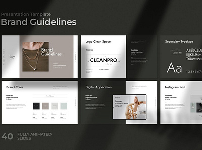 Brand Guideline PowerPoint Template brand brand guidelines brandguideline branding branding guide branding guidelines clean colorful company corporate guideline guidelines modern photography pitch deck portfolio studio template unique website