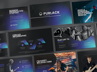 Purlack Presentation Template clean colorful company corporate design google slides keynote modern multipurpose multipurpose template photography pitch deck portfolio powerpoint studio template unique web design web development website