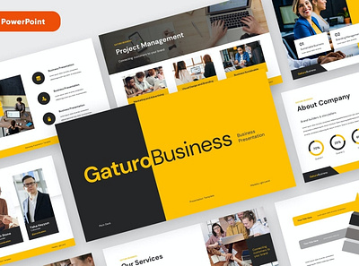 GATURO - Business Pitch Deck Multipurpose Template clean colorful company corporate design google slides keynote modern multipurpose multipurpose template photography pitch deck portfolio powerpoint studio template unique web design web development website