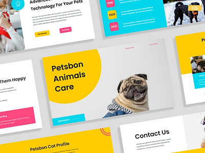 Pet Shop Multipurpose Template clean colorful company corporate design google slides keynote modern multipurpose multipurpose template photography pitch deck portfolio powerpoint studio template unique web design web development website