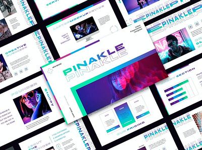 Pinakle Multipurpose Template clean colorful company corporate design google slides graphic design keynote modern multipurpose multipurpose template photography pitch deck portfolio powerpoint template unique web design web development website