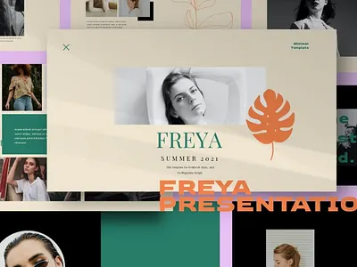 Freya Presentation Template clean colorful company corporate design google slides keynote modern multipurpose multipurpose template photography pitch deck portfolio powerpoint studio template unique web design web development website