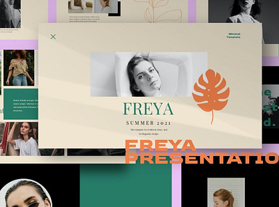 Freya Presentation Template clean colorful company corporate design google slides keynote modern multipurpose multipurpose template photography pitch deck portfolio powerpoint studio template unique web design web development website