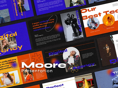 Moore Presentation Template clean colorful company corporate design google slides keynote modern multipurpose multipurpose template photography pitch deck portfolio powerpoint studio template unique web design web development website