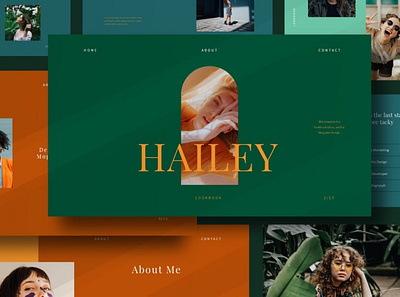 Hailey Multipurpose Template clean colorful company corporate design google slides keynote modern multipurpose multipurpose template photography pitch deck portfolio powerpoint studio template unique web design web development website