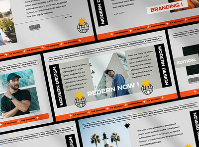 Redern Retro Presentation Template clean colorful company corporate design google slides keynote modern multipurpose multipurpose template photography pitch deck portfolio powerpoint studio template unique web design web development website