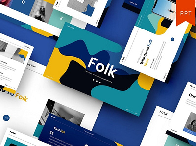 Folk Multipurpose Template clean colorful company corporate design google slides keynote modern multipurpose multipurpose template photography pitch deck portfolio powerpoint studio template unique web design web development website