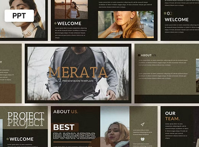 Merata Multipurpose Template clean colorful company corporate design google slides keynote modern multipurpose multipurpose template photography pitch deck portfolio powerpoint studio template unique web design web development website