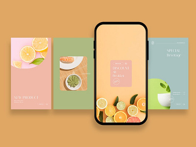 Beverage Fresh Instagram Posts & Stories blog blogger branding design fresh instagram banner instagram post instagram posts instagram stories instagram story template modern post posts social media social media pack social media template stories story summer template