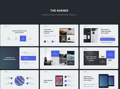 Free Avaner - Business Presentation Template business clean company corporate creative easy goals graphic design infographic minimal modern multipurpose presentation template professional simple smart special templates unique website