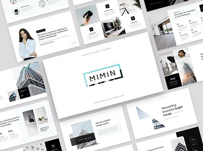 MIMIN Multipurpose Template clean colorful company corporate google slides keynote minimal minimalist modern multipurpose photography pitch deck portfolio simple studio unique web design web development website white