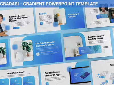 Free Gradasi Multipurpose Template aesthetic clean colorful company corporate google slides gradient gradients keynote modern multipurpose photography pitch deck portfolio studio unique vivid web design web development website