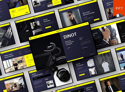 Free Dinot Presentation Template clean colorful company corporate design google slides keynote modern multipurpose multipurpose template photography pitch deck portfolio powerpoint studio template unique web design web development website