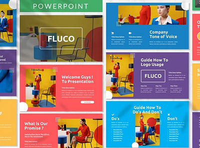 Free Fluco Multipurpose Template clean colorful company corporate design development google slides keynote modern multipurpose multipurpose template photography pitch deck portfolio powerpoint studio template unique web design website