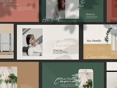 Free Carnation. - Powerpoint clean colorful company corporate design google slides keynote modern multipurpose multipurpose template photography pitch deck portfolio powerpoint studio template unique web design web development website