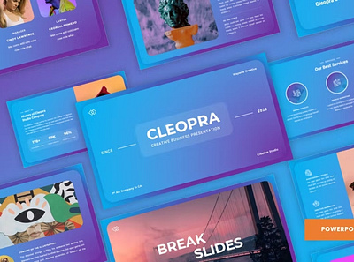 Free Cleopra - Creative Business PowerPoint Template clean colorful company corporate design google slides keynote modern multipurpose multipurpose template photography pitch deck portfolio powerpoint studio template unique web design web development website