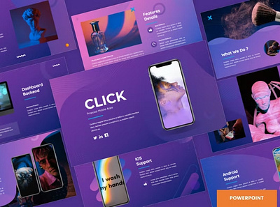 Free Click Multipurpose Template clean colorful company corporate design google slides keynote modern multipurpose multipurpose template photography pitch deck portfolio powerpoint studio template unique web design web development website