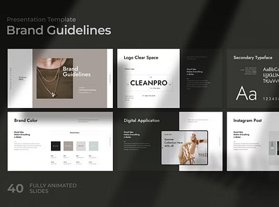 Free Brand Guideline Presentation Template clean colorful company corporate google slides illustration keynote modern multipurpose multipurpose template photography pitch deck portfolio powerpoint studio template unique web design web development website