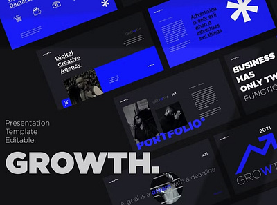 Free - Growth Presentation Template clean colorful company corporate google slides keynote modern multipurpose multipurpose template photography pitch deck portfolio powerpoint presentation studio template ui web design web development website