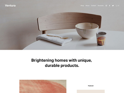 Ventura - Website Template - Squarespace branding clean colorful company corporate design modern multipurpose multipurpose template photography pitch deck portfolio presentation studio template ui unique web design web development website