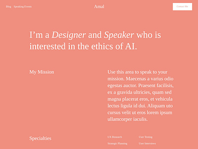 Amal - Website Template - Squarespace