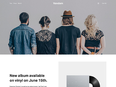 Vandam - Website Template - Squarespace