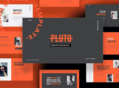 Pluto Multipurpose Template clean colorful company corporate google slides keynote modern multipurpose multipurpose template photography pitch deck portfolio powerpoint presentation studio template unique web design web development website