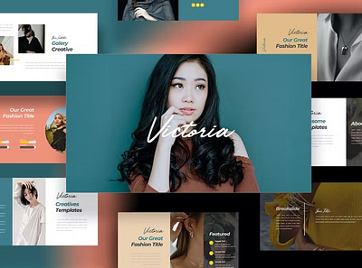 Victoria Presentation Template clean colorful company corporate google slides keynote modern multipurpose multipurpose template photography pitch deck portfolio powerpoint presentation studio template unique web design web development website