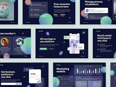 Glassmorphism  Multipurpose Presentation Template