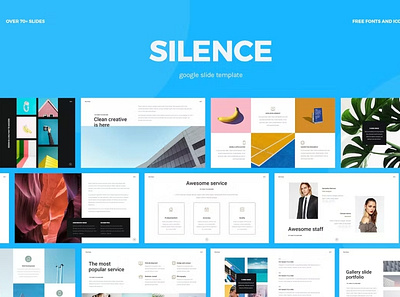 Silence Presentation Template clean colorful company corporate google slides keynote modern multipurpose multipurpose template photography pitch deck portfolio powerpoint presentation studio template unique web design web development website