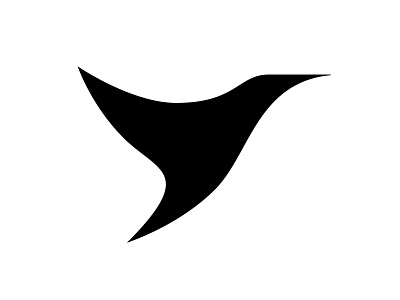 HummingBird 36 days 36 days of type 36 days of type changelle 36dot abstract animal bird black boz branding changelle clean design fluent graphic design logo white