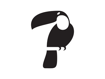 Toucan 36 36 days 36 days of type 36dot abstract bird black boz branding clean design fluent geometry graphic design logo negative negative space simple toucan white