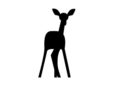 Gazelle 36 36 days of type 36 dot abstract animal black boz branding clean deer design fluent gazelle graphic design logo simple white