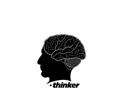 Thinker Logo branding branding design design fashion brand fashion design flat logo logo design logo design branding logo designer