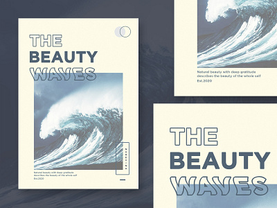 Wave - Posters adobe adobe photoshop design natural poster poster design posters water watercolor wave