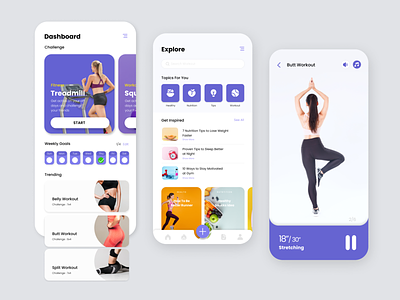 Workout Mobile App Design design figma fitness app graphic design mobile mobile app mobile design sport app sport app design ui uiux ux workout mobile app