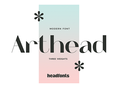 Arthead Modern Sans Serif custom display font glyphsh headfonts industrial letters type typeface typography
