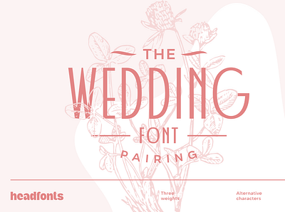 Wedding Font Pairing business elegant font font font design headfonts illustration art media modern font retro sans serif font typography vintage wedding design wedding font