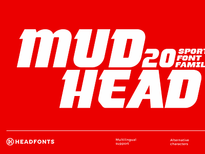 Mudhead Family | Sports Display Font