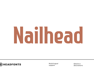 Nailhead Modern Font clean font custom design font font bundle graphicdesign headfonts industrial media minimal design sans serif font type typeface typography work