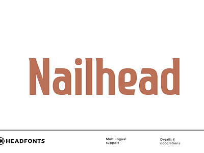 Nailhead Modern Font clean font custom design font font bundle graphicdesign headfonts industrial media minimal design sans serif font type typeface typography work