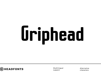 Griphead Modern Condensed Font business business identity display font font design graphicdesign headfonts industrial minimalist modern type typeface typography work