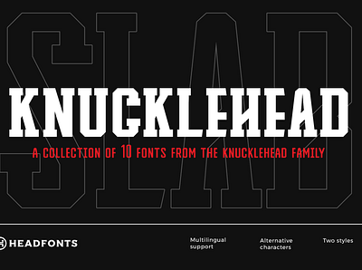 Knucklehead Deco | Sport Font art deco font brand branding branding design display font font family grafic design headfonts industrial modern sport sport branding sport font traditional type typeface typography vintage