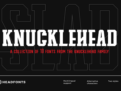 Knucklehead Deco | Sport Font