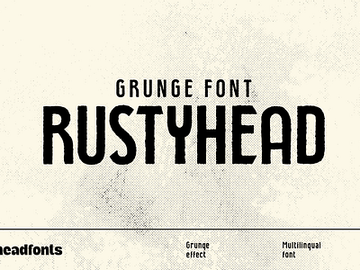 Rustyhead Typeface | Font business business identity custom design font graphic design grunge font headfonts texture type typeface typography