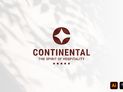 Continental brand branding business name continental craft custom design five graphic design headfonts hotel illustration logo logo tamplate professional stars tamplate vector work