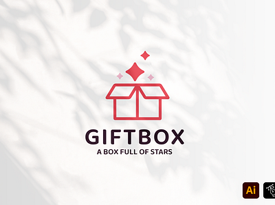 Gift Box box brand branding business business name craft design ghift headfonts identity logo logo design logotamplate media professional tamplate work