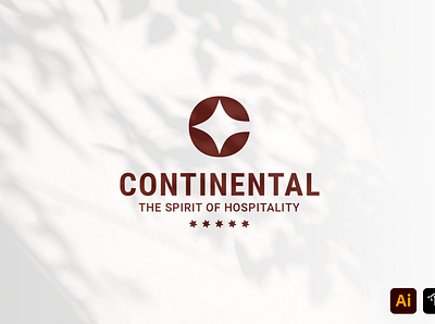 Continental brand branding continental craft custom design graphic design headfonts hotel identity instagram logo logo design media professional work