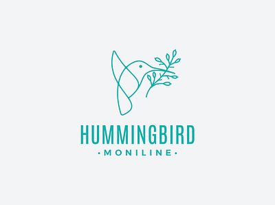 HummingBird Monoline bird branding business business name craft custom design graphic design headfonts humming bird identity illustration instagram logo logo logo type media nature professional vector work